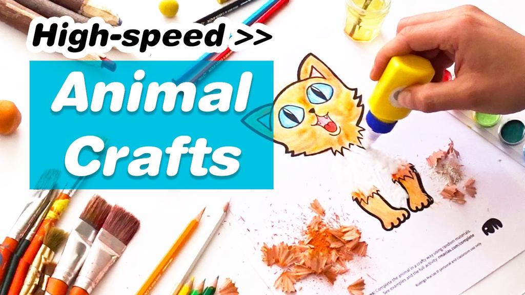 'Video thumbnail for Making Animal Crafts for Kids in High Speed With Random Recycled Materials - Box of Ideas'
