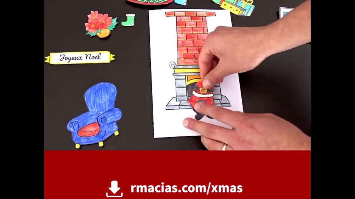 'Video thumbnail for Kids DIY Christmas Card Idea (Free Multilingual Printable) - Box of ideas'
