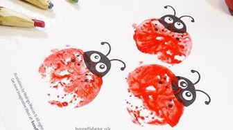 'Video thumbnail for Bugs and Nature Stamping Easy Preschool Art Activity for kids Using Apples | Box of ideas'