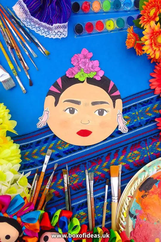 Frida Kahlo Craft for Kids - Box of Ideas