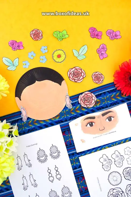 Frida Kahlo Craft for Kids - Box of Ideas